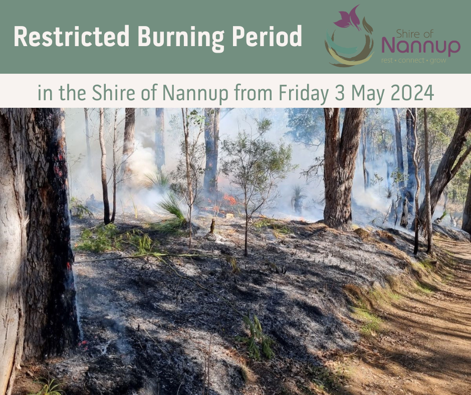 Restricted Burning Period 3 May 2024