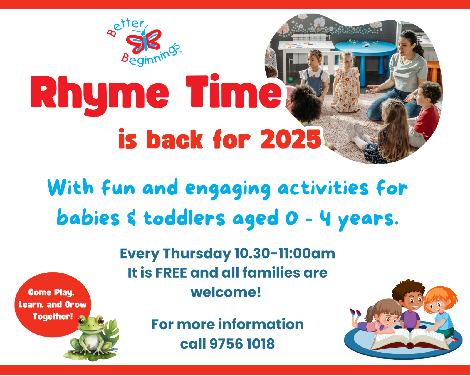 Rhyme Time for the Littlies is back for 2025