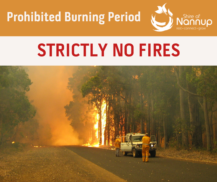 Photo: Prohibited Burning Period - 18 December to 1 March 2025 - NO BURNING